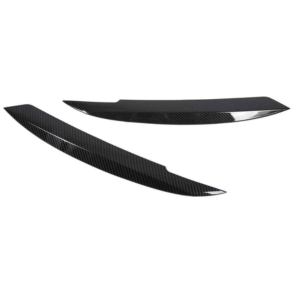 2PCS Car Headlight Eyebrows Carbon Fiber Style Left Right Replacement for MK6 Sagitar NCS 2010‑2018