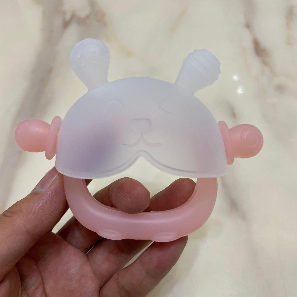 3pcs BPA Free Teether Ring Food Grade Teether Gloves Soothe The Teeth Teething Toys Newborn Baby