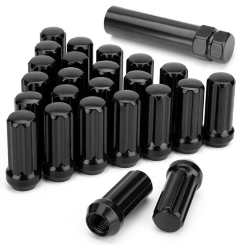 סט אומים נגד גניבה 24+1 M14x1.5 אומים לגלגל שבעה חריצים עם כלי שרוול עובי 51 מ"מ