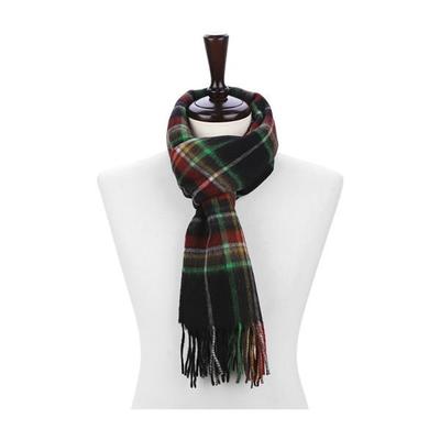 Elkate Women's Muffler Neck Warmer Fall/Winter Couple Check Wool Scarf LDRM022