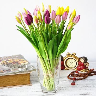 1 יחידות פרחי צבעונים מלאכותיים מזויפים פרחים ממש מגע פרחי חתונה משתה לעיצוב הבית