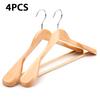 Premium Suit Hanger 4 Pack,Wide Shoulder Smooth Finish Wooden Clothes Hangers,Heavy Duty Rack for Closet,Clothing Store,Display