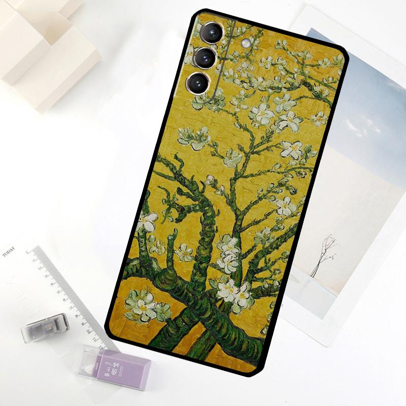 Blossoming Almond Tree Phone Case For Samsung Galaxy S25 S26 Ultra S20 S21 S22 S23 S24 Ultra S10 Plus S25 FE Cover