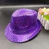 Adult Kids Sequins Shining Short Brim Hemming Jazz Hat Decorated Stage Show Performance Hat Carnival Hat Party Supplies Gift
