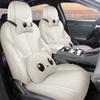 BYD Qin L Compatible Full Leather Car Seat Cushion - All-Season, Five-Seat Design