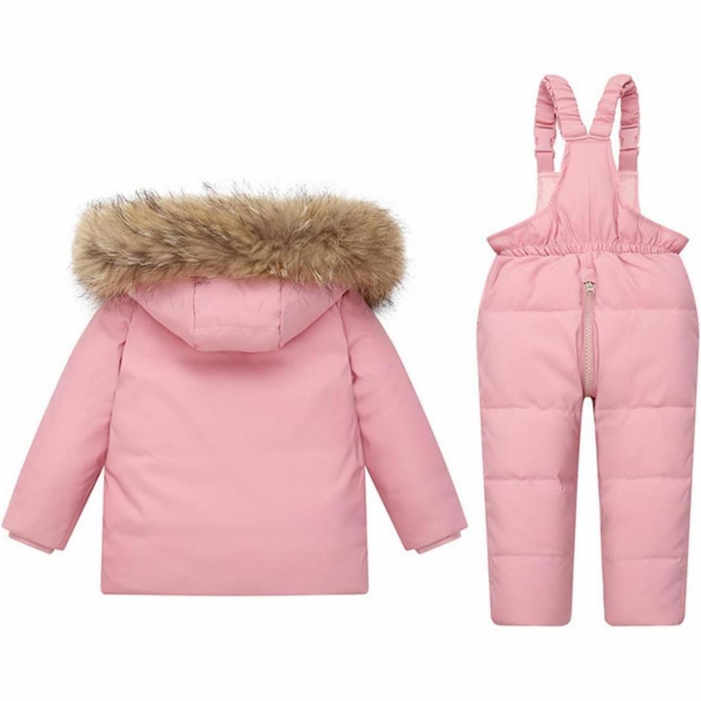 Zimowy Zestaw Kurtki i Spodni Puchowych dla Małych Chłopców i Dziewczynek – 90% Puchu z Białej Kaczki, Wiatroodporna Ciepła Odzież Wierzchnia, 1–6L