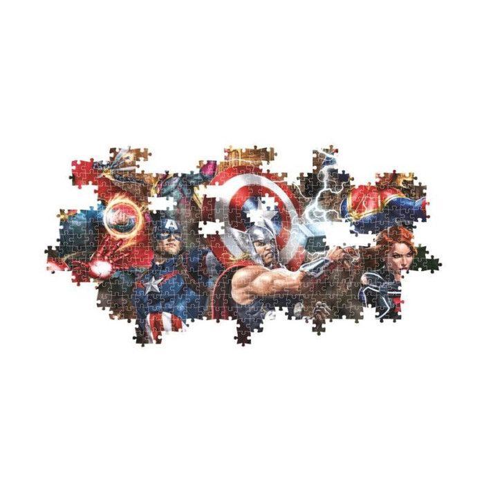 Puzzle Panorama 1000 pièces - CLEMENTONI - MARVEL - Poster inclus - Multicolore - Pour adultes