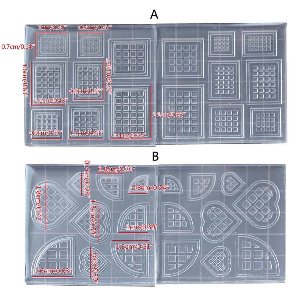 2pcs Mini Waffle Cookies Molds Silicone Mold for Making Chocolate Candy Muffin Mousses Cakes Pudding DIY Baking Craft