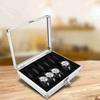 Aluminum Watch Display Box 12 Grid Slots 6 Grid Slots Watch Organizer Box Transparent Glass Top Rectangle Watch Case