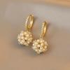 1pair Shiny Faux Pearl Zirconia Pendant Earrings For Teen Girls Exquisite Elegant Party Commemorative Gift
