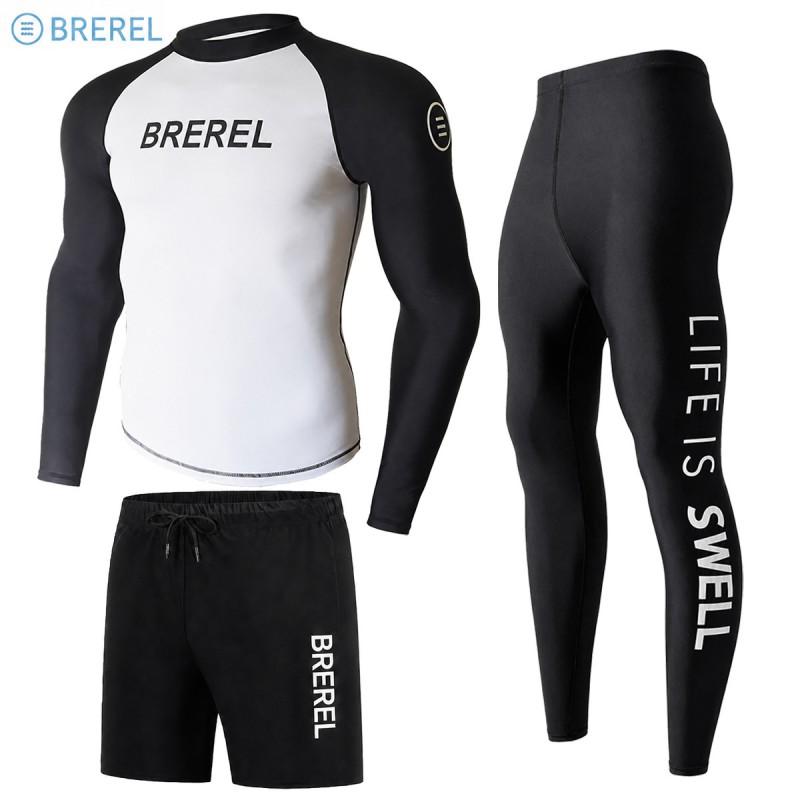 Mens Long Sleeve Rash Guard UV Protection Quick Dry Swimwear Snorkeling Surfing Diving Pool Spa