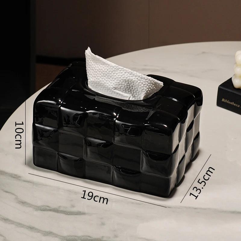 Creative Ceramic Tissue Box Napkin Paper Box Tissue Holder Tissue Case Dining Table Paper Box Home Decoration Accessories