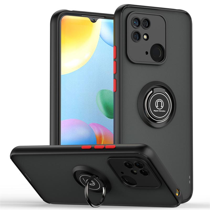 Hülle Für Xiaomi Redmi 10C 10 10A Hülle Stoßfest Matte PC Armor Handyhülle Für Redmi 9C 9 9A Magnetischer Ring Ständer Halter Abdeckung