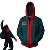 Men Miles Morales Spiderman Into The Spiderverse Hooded Sweatshirt With Long Sleeves And Highquality Spandex Material