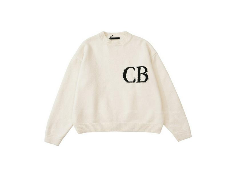 

Autumn/Winter CB ICON Minimalist Logo Jacquard Sweater & Wool Pants Set Medium