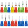 Nail Art Ceramic Grinding Head, Single Corn Bullet Cylindrical Rocket-Shaped Nail Electric Grinding Machine Accessories Grinding Head