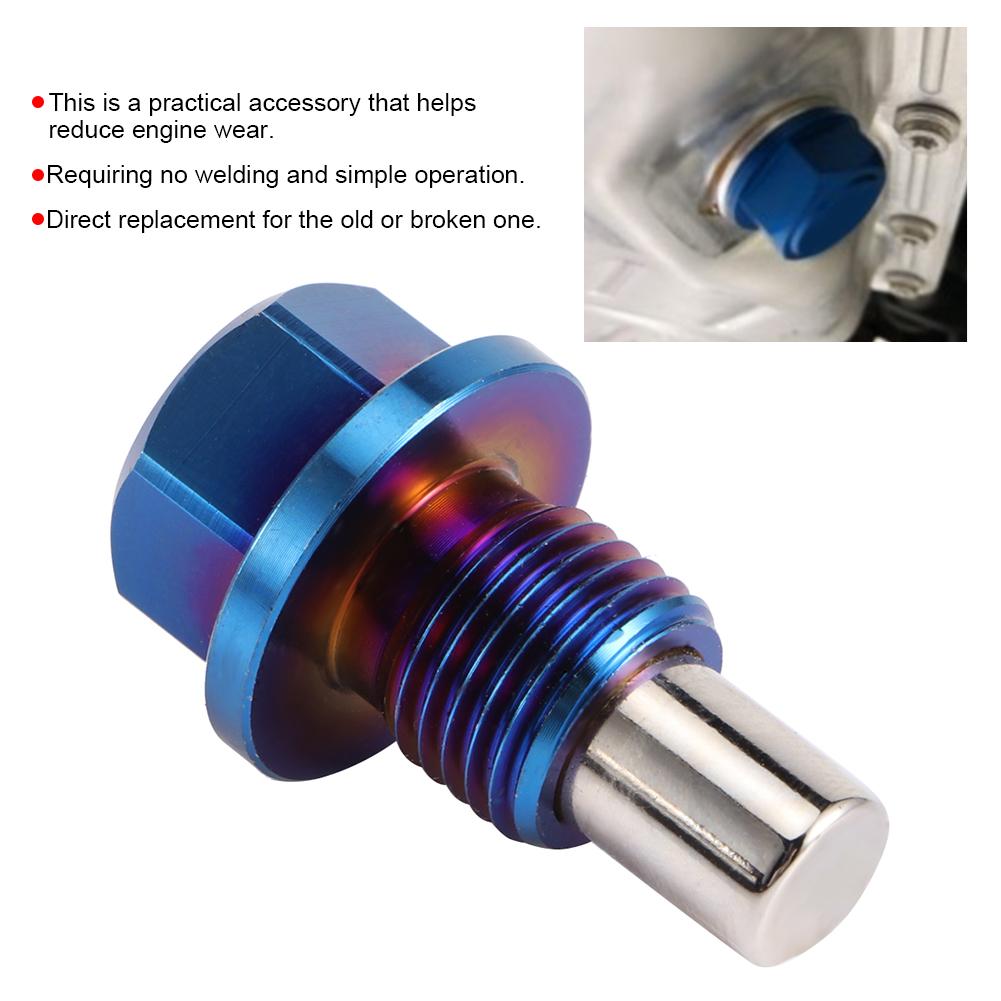 Aluminum Alloy Magnetic Oil Pan Sump Return Drain Plug Bung Fitting Adapter