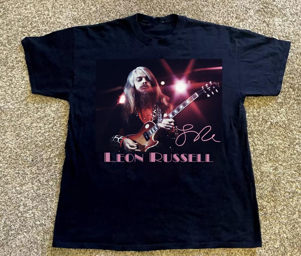 Leon Russell Signature Black Men Basic Unisex Cotton  CG2240 Unisex T-Shirt S