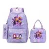 K-Pop Themed Lightweight Backpack Set Teen Girls - Cute Cartoon Design Breathable Outdoor School Bag With Ergonomic Curved