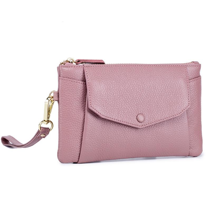Bag Niche Ultra-thin Long Large-capacity Clutch Bag Women, Leather Simple Wallet First-layer Cowhide Mobile Phone Bag