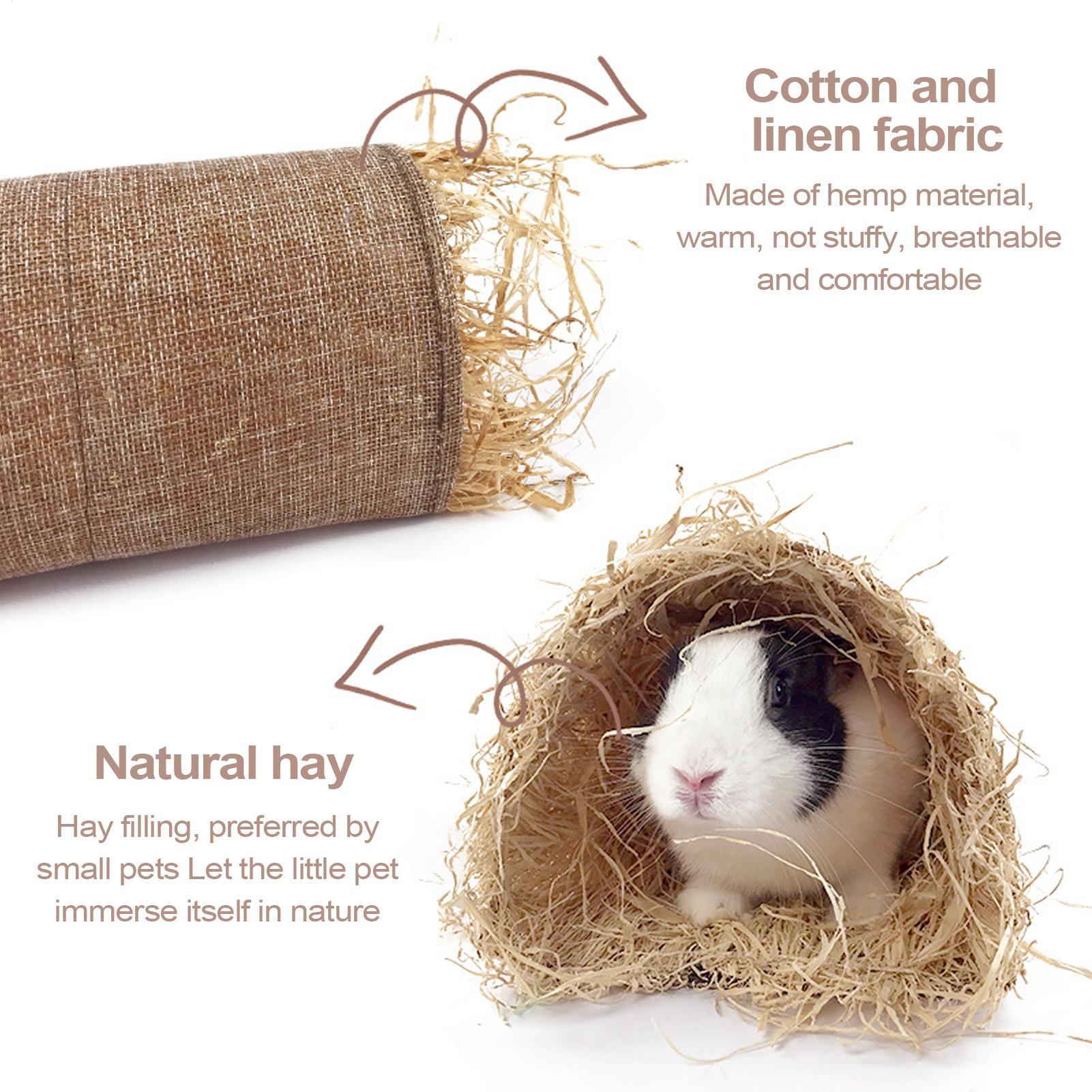

Bunny Bed Natural Safe Tunnel Toy Natural Woven Nest Small Animal Play Tunnel Toy For Indoor Outdoor Pet Activities Hiding Spot CHINA
