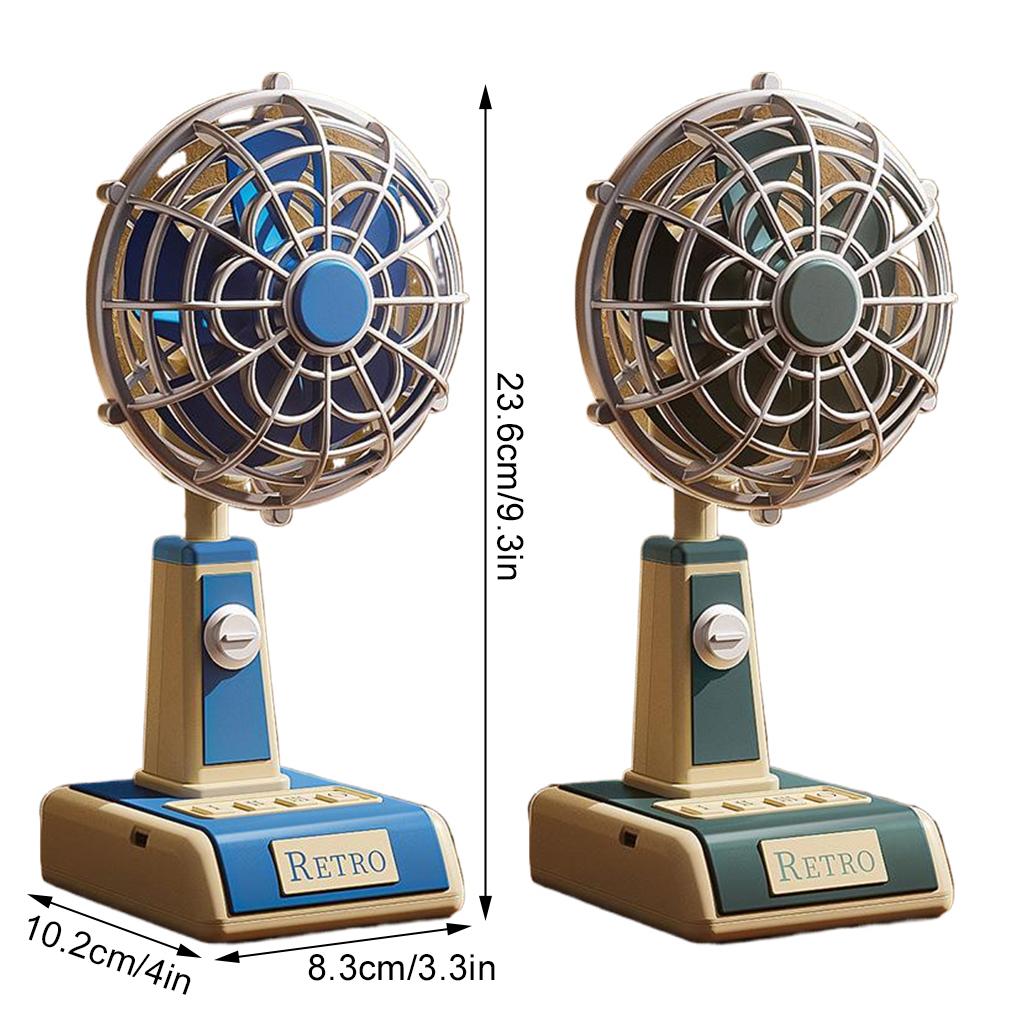 USB Charging Handheld Fan Retro Silent Mini Fan Summer Portable Outdoor Travel Office Mini Fan Ultra Quiet Folding Mini Fan New