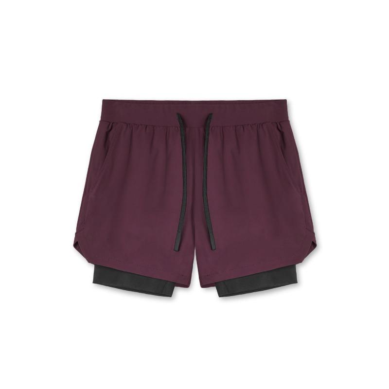 Men's 2-in-1 Running Shorts Breathable Quick Dry Athletic Workout Shorts