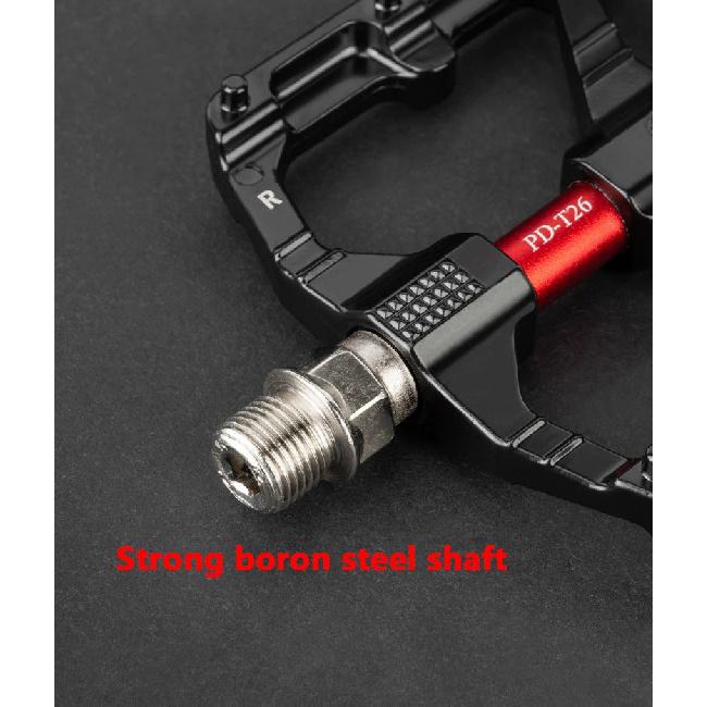 PROMEND MTB Bicycle Pedal Anti-Slip Double DU Bearings Lightweight Aluminum Alloy Pedal Wide Platform Pedals Mountain Bike Parts