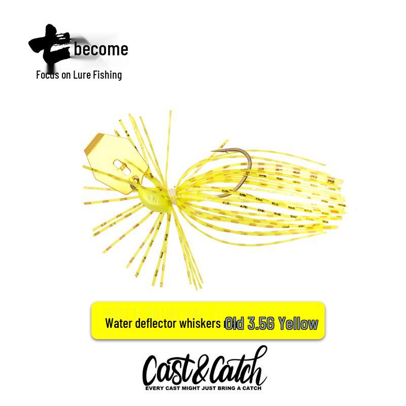 

70% CC Cast & Catch Bearded Man Jig with Splash Guard - Bass/Perch Lead Head Fishing Lure