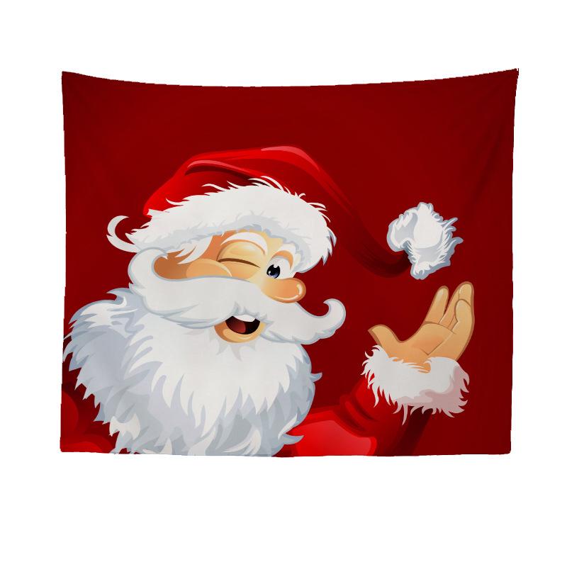 Christmas Series Santa Claus Pattern Tapestry TV Background Wall Landscape Tapestry Hanging Cloth