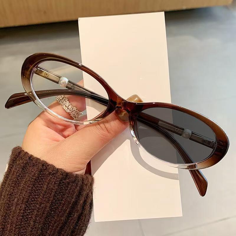 Retro Oval Frame Photochromic Myopia Glasses Women's INS Style High Definition Comfort Eyewear Minus Diopter 0 To -4.0