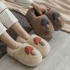 Couple cotton slippers  new winter indoor home thickened plush warm non-slip household foot warmer men