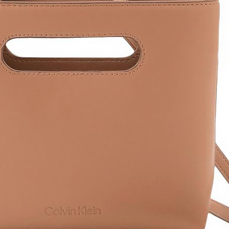 New CALVIN KLEIN Synthetic Leather Crossbody One Shoulder Handbag Small Women's Light Brown 40W0839-200