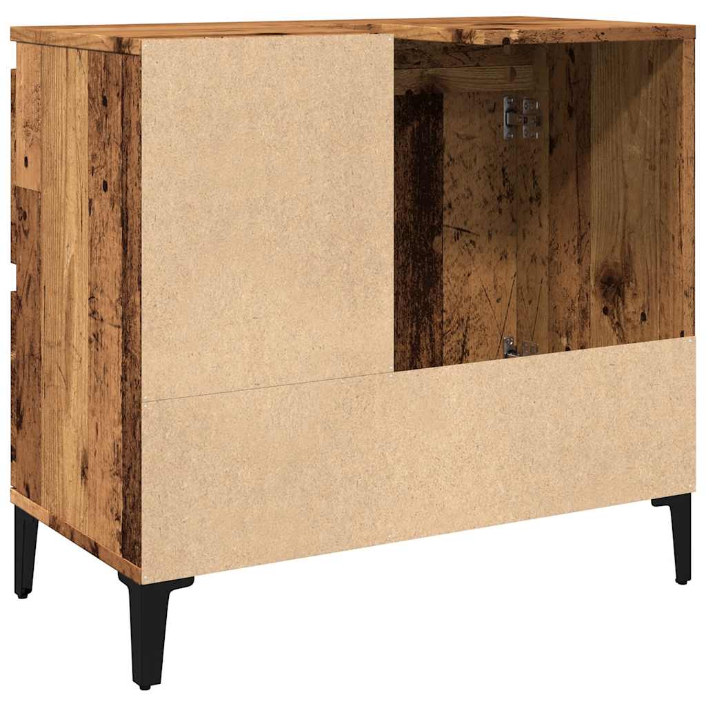 Bathroom Vanity Cabinet with Rustic Wood Effect 65 x 33 x 60 cm Engineered Wood