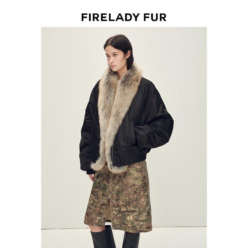 

FUZHIEN KELINSUO Detachable Fur Collar 90% White Goose Down Parka M