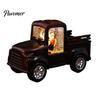 Retro Pickup Truck Decor Christmas Night Light with Snow Lantern, Battery Creative Gifts for Family Operated Decorative LED Lamp Home Bedroom, Holiday