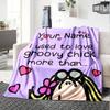 1PC Groovy Chick Custom Name Patterned Flannel Blanket Suitable For All Seasons For Home Decor Warmth And Comfort Gifts Holiday Present
