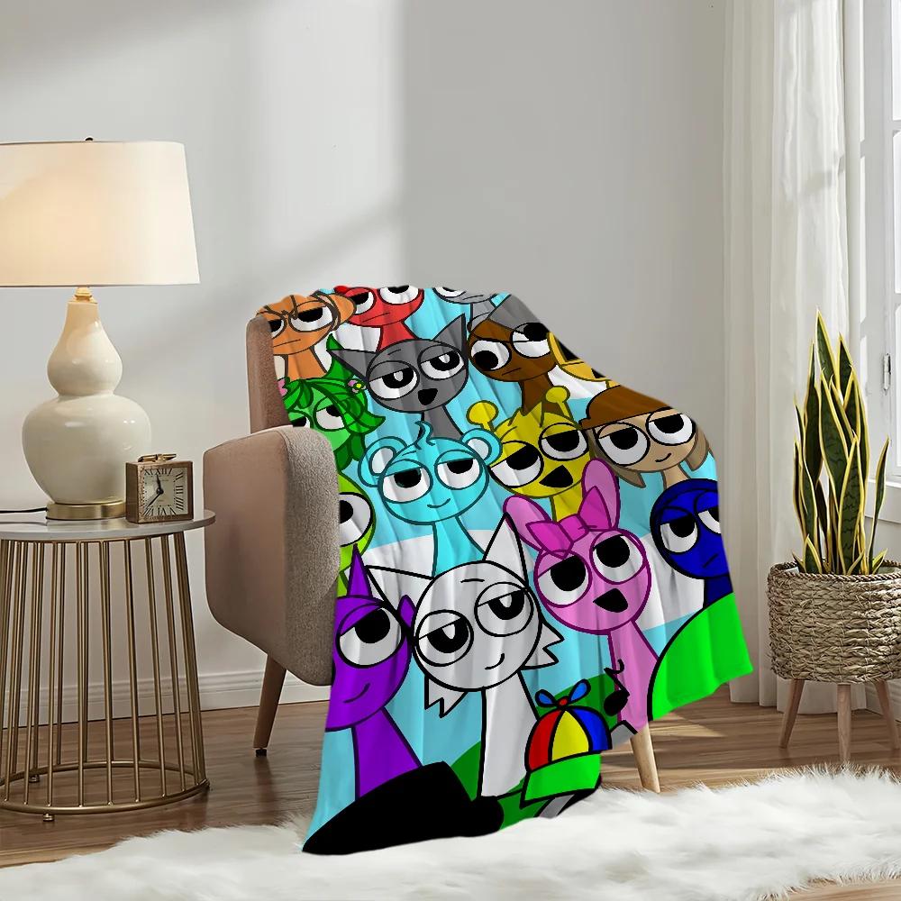 Cartoon S-Sprunki Blanket Soft And Comfortable Nap Blanket Suitable For Iiving Room Office Bedroom Warm Birthday Home Kid Gift