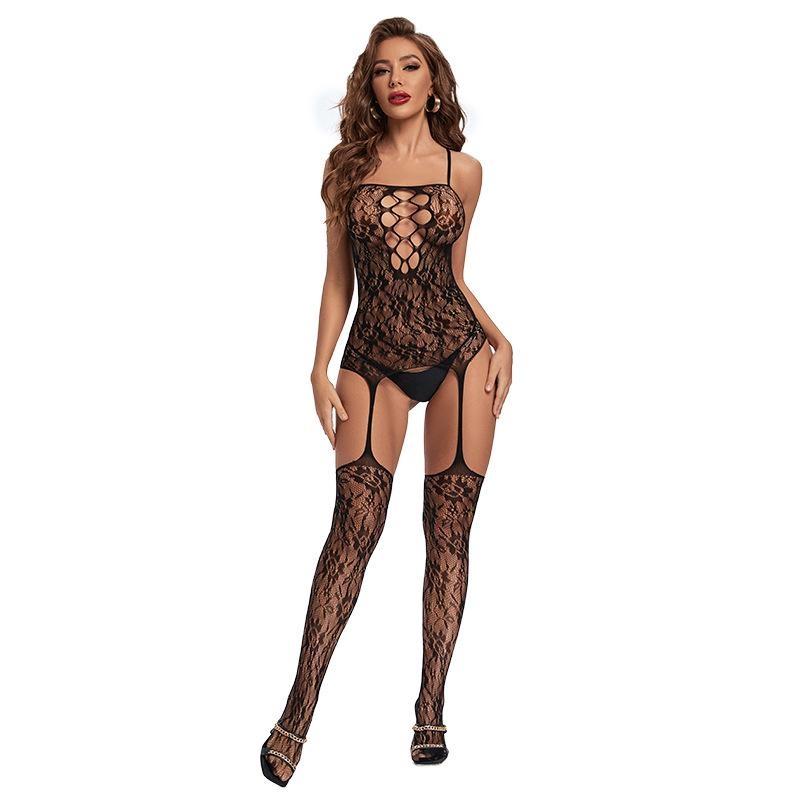 Nadměrná velikost Dámské Síťované Sexy Spodní Prádlo Pásek Body Over Síťové Oblečení Přiléhavé Jednodílné Teddies Body