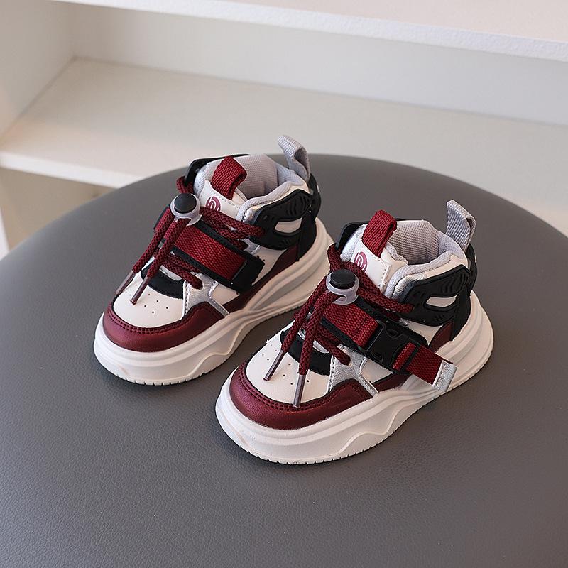 Autumn Winter Kids Sports Shoes Boys Girls High Top Casual Sneakers Baby Non Slip Breathable Running Shoes