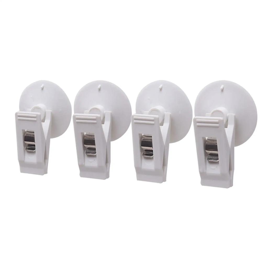 4x Suction Cup Clips Parking Ticket Holder Strong Reusable Card Holder for Glass Window Aquarium Business Office Car Windscreen