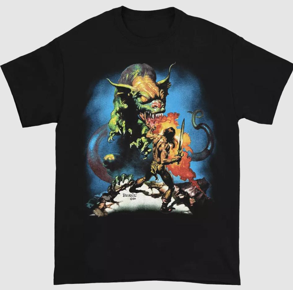 Vintage 1986 Boris Vallejo T-shirt size S-5XL XL