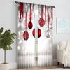 2Pcs Christmas Theme Window Curtain Digital Printed Window Drape For Festive Home Decor Rod Pocket Design For Easy