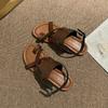 Fashion Women's Casual Flat Sandals Clip Toe Design Trend Brown Comfortable Roman Shoes Summer Wear Sandals Every Day Zapatos De Mujer