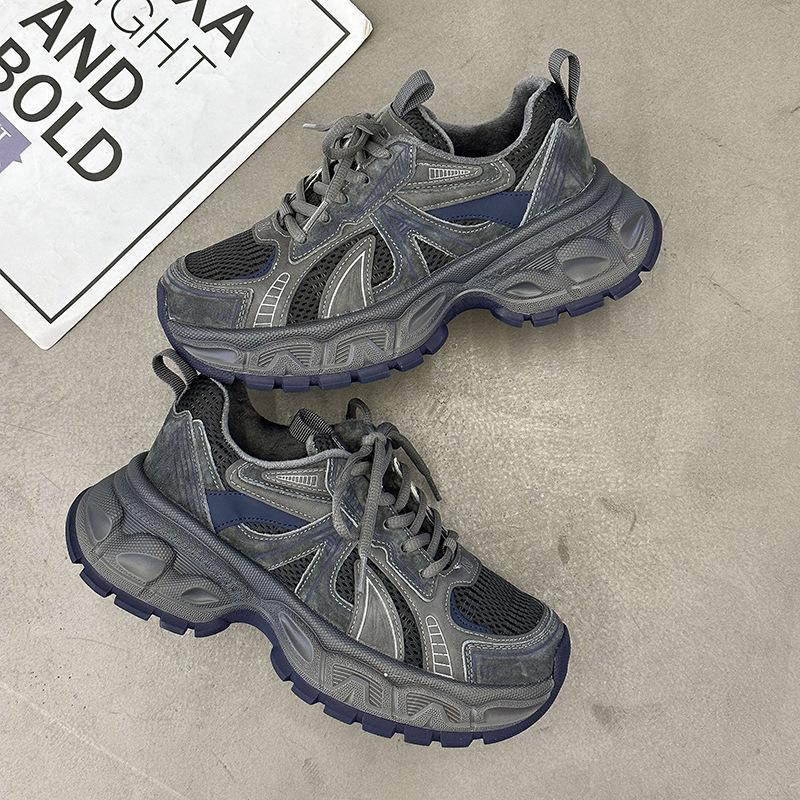 Chaussures dad shoes plateforme automne et hiver nouvelle tendance cuir velours chaussures de sport décontractées