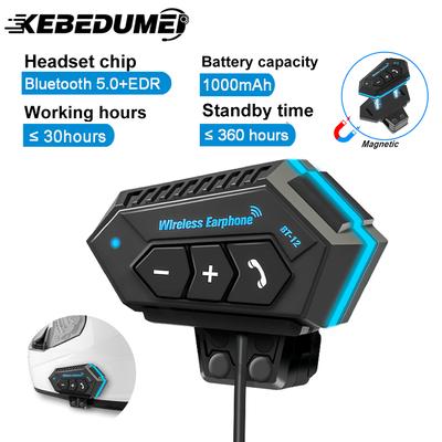 Neues BT12 Motorradhelm-Headset Freisprech-Anruf-Kit Stereo Anti-Interferenz Wasserdicht Musik-Player Lautsprecher Kabelloser Ohrhörer