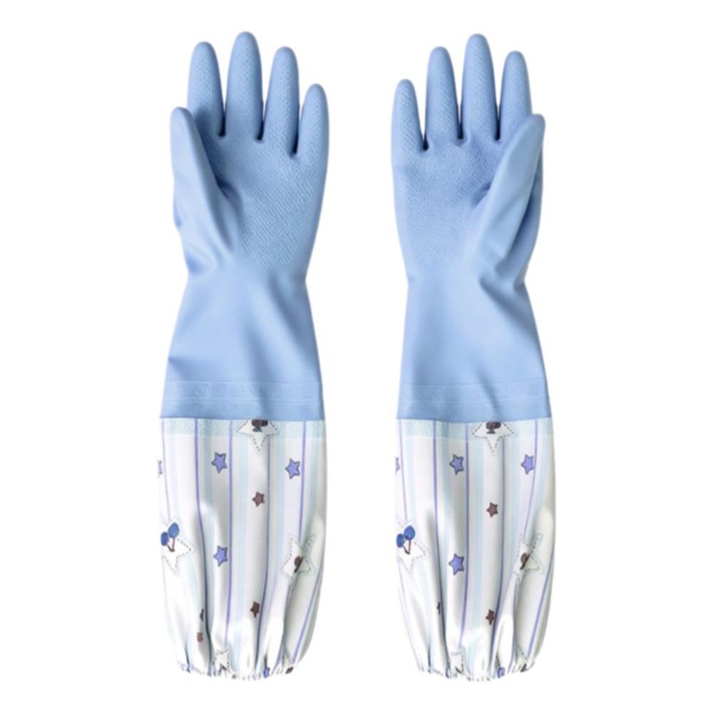 Long Cuff Dishwashing Gloves Velvet Extended Gloves Household Gloves Winter Gloves Laundry Use