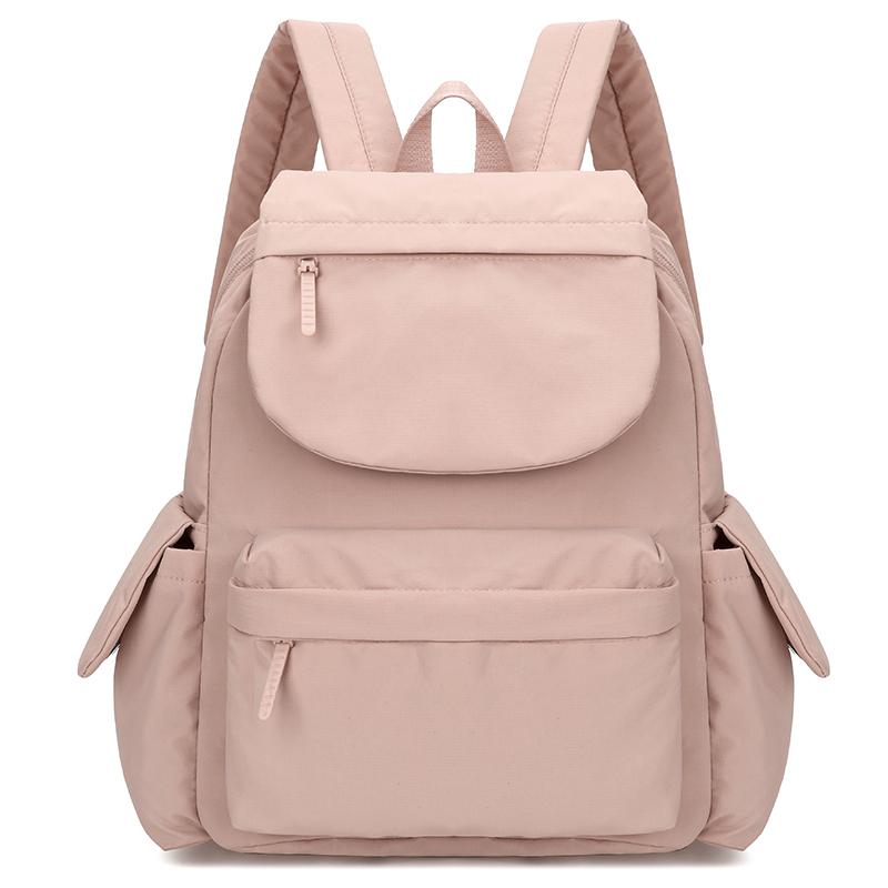 Sac à dos de couleur unie Léger Grande capacité pour unisexe