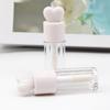 Tube de gloss à lèvres en forme de cœur, 4 ml - Flacon à rouge à lèvres sphérique transparent pour transvaser le baume à lèvres