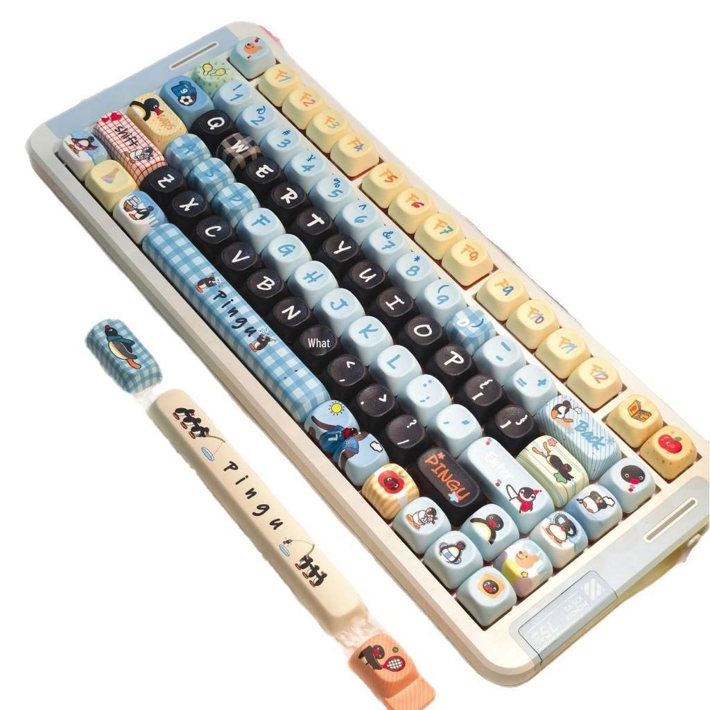 Pingu Keycaps DIY Cute Cartoon Girl for Mechanical Keyboards (87/98/108 Keys)